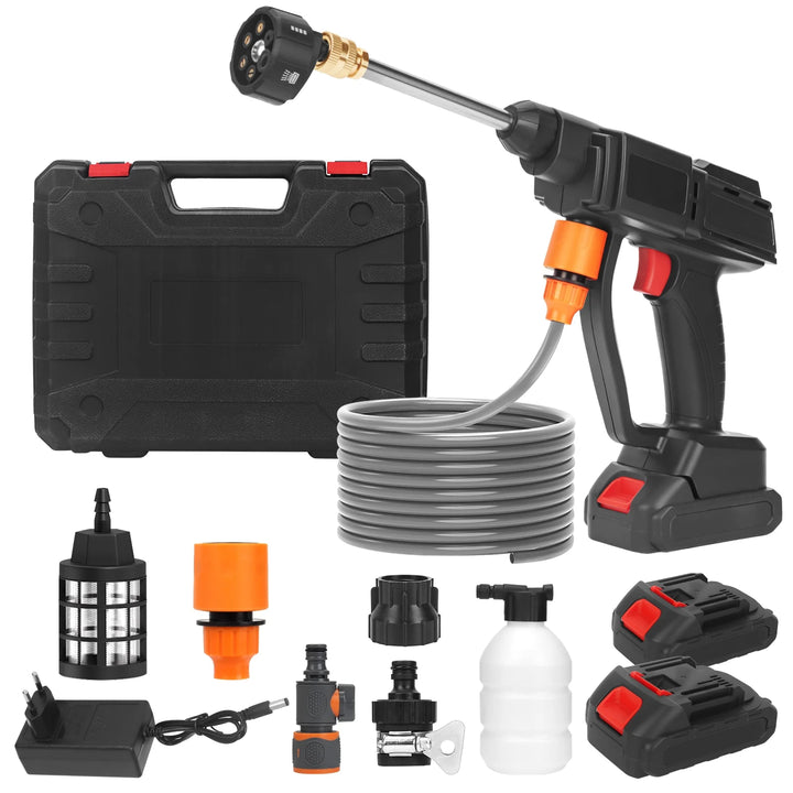 Cordless Pressure Washer – Electric Power Cleaner 1100 PSI Battery Powered with Foam Cannon and 6-In-1 Nozzle for Outdoor Garden Wall Cleaning